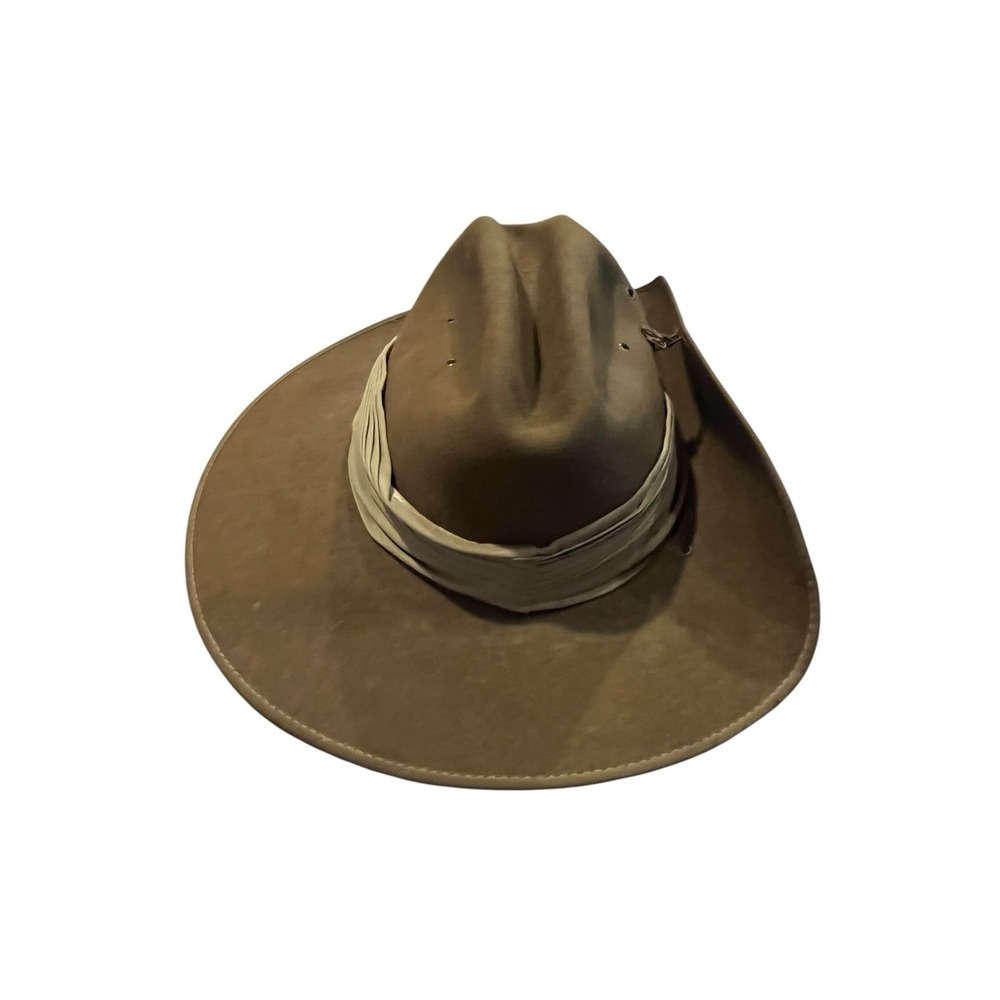 Vintage Akubra 1983 Slouch Hat Size 54 Made In Australia Army Green Unisex